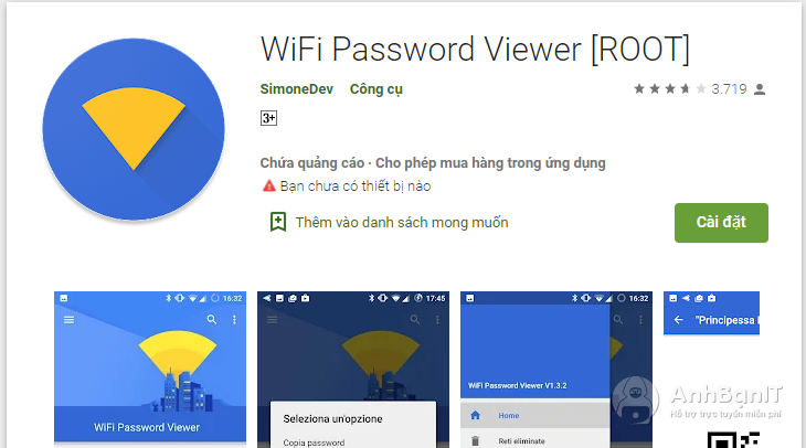 Wifi Password Viewer dành cho Android
